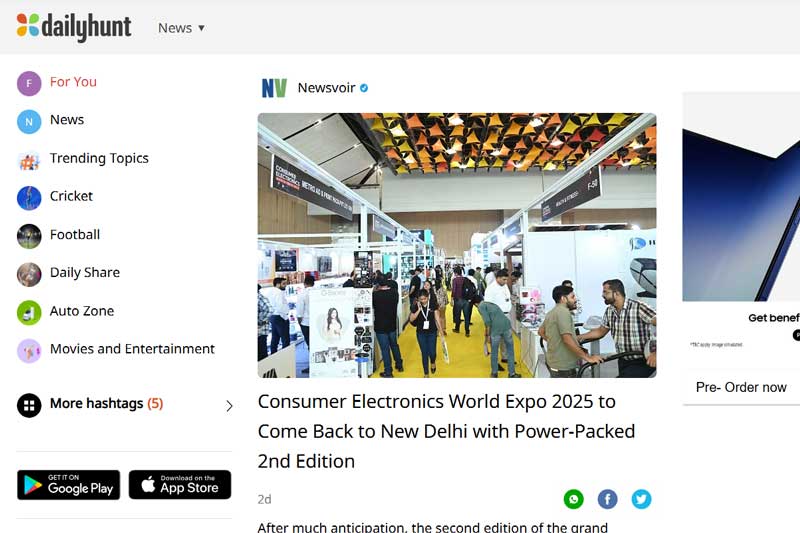 Consumer Electronics World Expo 2025 to Come Back to New Delhi with Power-Packed 2nd Edition