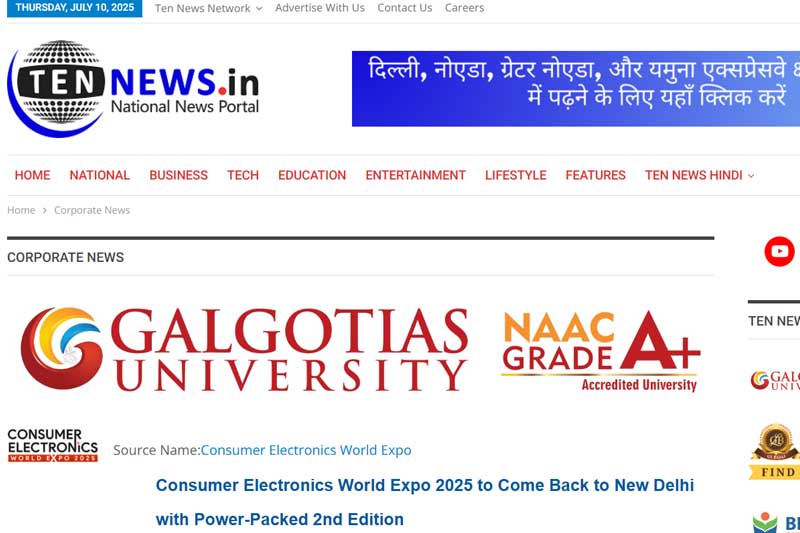 Consumer Electronics World Expo 2025 to Come Back to New Delhi with Power-Packed 2nd Edition