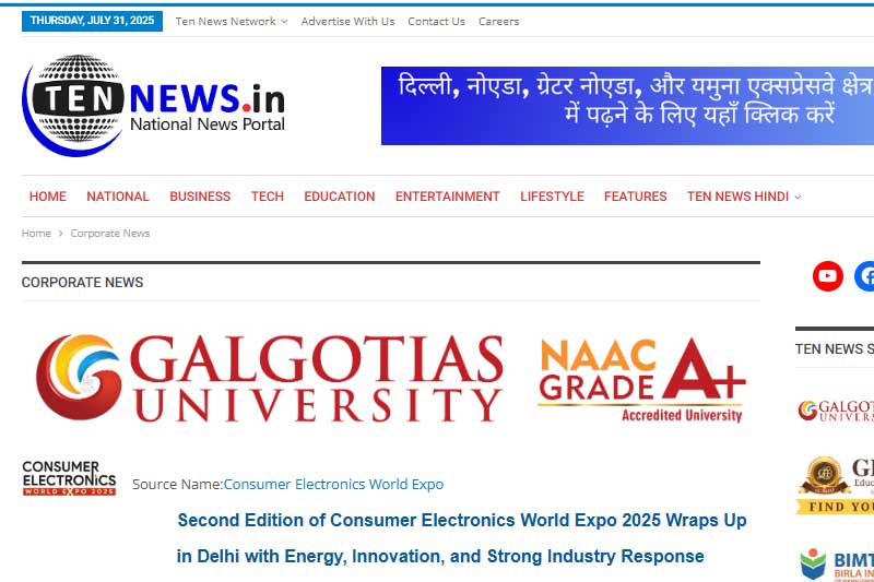 Second Edition of Consumer Electronics World Expo 2025 Wraps Up in Delhi with Energy, Innovation, and Strong Industry Response