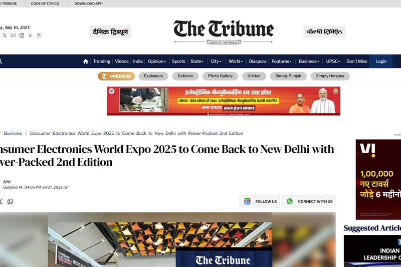 Consumer Electronics World Expo 2025 to Come Back to New Delhi with Power-Packed 2nd Edition